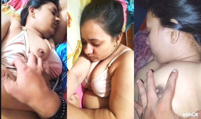 Desi Sleeping Wife Boobs pressing