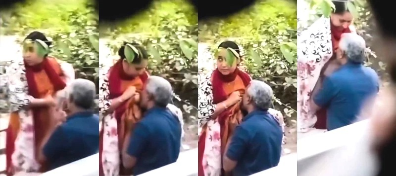DESI OLD MAN SUCKING AUNTY’S BOOBS IN PARK SECRETLY CAPTURED