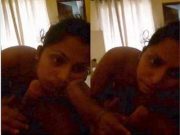 Cute Lankan Girl Sucking Lover Dick