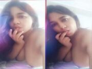 Cute Look Desi Telugu Girl Showing her Boobs and Pussy Part 2