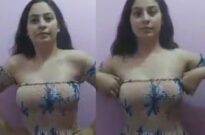 CUTE LOOKING DESI GF SHOWING OFF BEAUTIFUL PAIR OF BOOBS