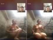 Desi Bhabhi Showing Bathing to Lover On Video Call