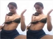 Today Exclusive- Cute Lankan Girl Shows Boobs