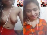 Today Exclusive – Desi Bangla Girl Shows her Boobs and Pussy on Video Call