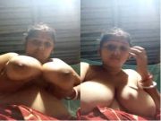 Today Exclusive -Desi BBW Bhabhi Shows Her Boobs