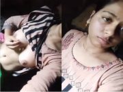 Today Exclusive -Cute Desi girl Shows her Boobs and Fingering