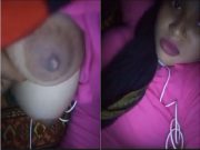 Today Exclusive -Cute Desi Girl Shows her Boobs On VC Part 1