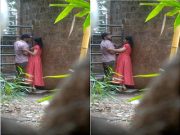 Today Exclusive -Desi Lover OutDoor Romance Capture In Hidden Cam Part 3