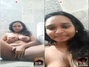 Today Exclusive-Cute Desi Girl Shows Her Boobs and Fingering