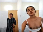 Today Exclusive- Super Horny Cute Desi girl Shows her Boobs and Fingering Part 7