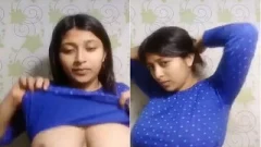 Today Exclusive- Desi Girl Shows Her Big Boobs