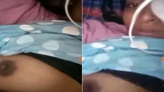 Today Exclusive- Desi Village Girl Shows her Boobs and Pussy on VC part 1