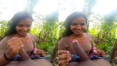 Today Exclusive -Desi Mallu Girl Give Blowjob OutDoor part 2