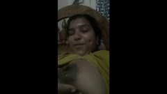 Indian Bhabhi Pressing Her Boobs